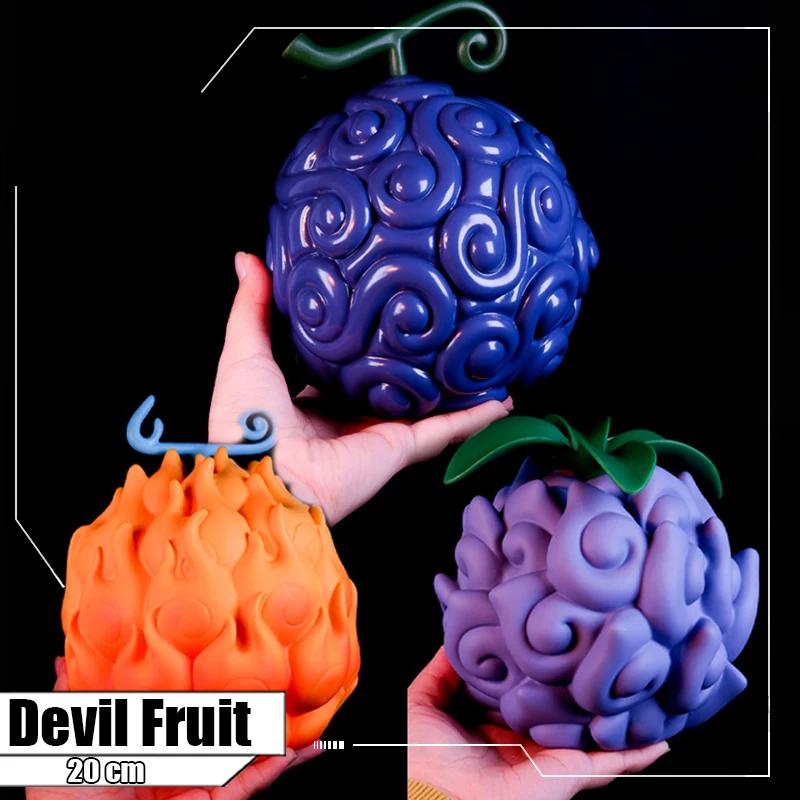 

20cm Anime One Piece Devil Fruit Flame Flame Fruit GK Dark Rubber Flame-flame Fruit Pvc Action Figure Collectible Model Toys