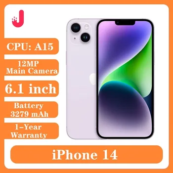 Original Apple iPhone 14 Physics SIM Unlocked 128GB 256GB ROM 6GB RAM 6.1' OLED Face ID NFC IOS A15 5G Used iPhone14 Smartphone