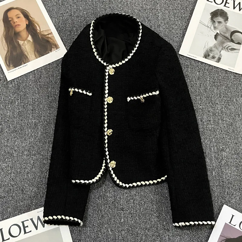 

HZBW Black Fashionable Suit Coat for Women's Commuter Fashionable and Western Style Spring and Autumn New Product Small Suit