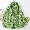 2024 Fashion Women Leopard Floral Fringe Viscose Shawl Scarf Print Soft Lady High Quality Pashmina Stole Muslim Hijab 180*90Cm 6