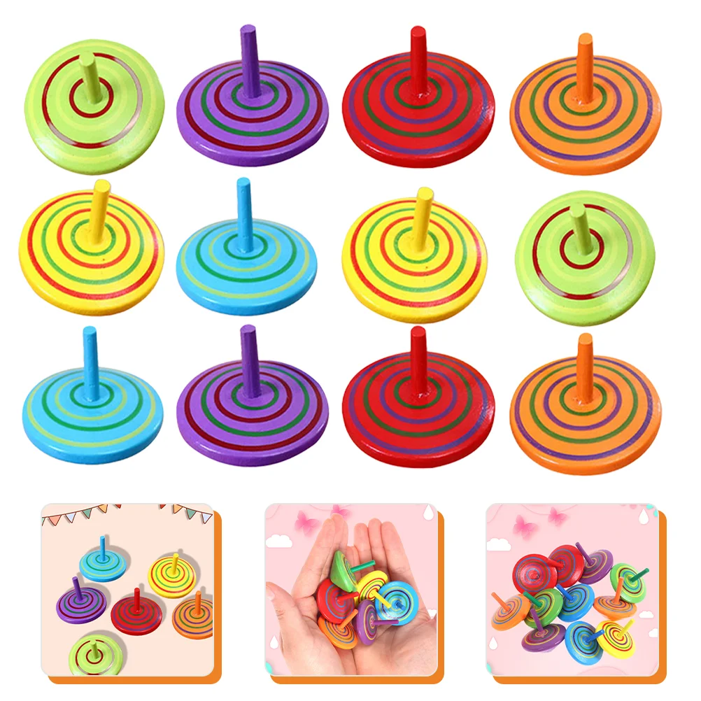 

Wooden Gyroscope Toy Classic Spinning Tops Toys Balance Coordination Skills For Kids Adult Relief Stress