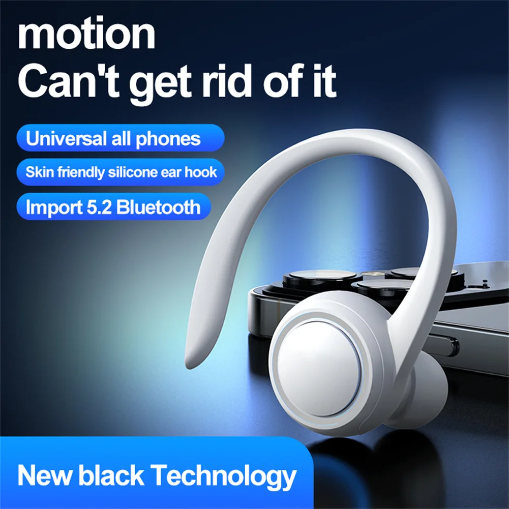 T10 Wireless Headset Noise Canceling Waterproof Earphones LED Lighting Stereo HIFI Single Headphone For Phones Laptop Tablet