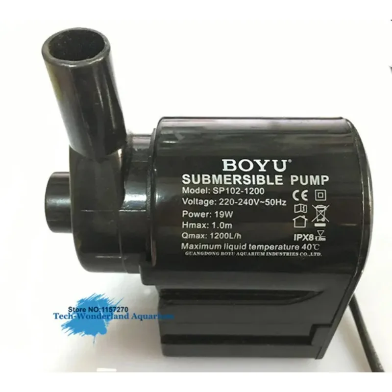 

Submersible pump for aquarium three in one filter fish tank multifunctional water pump BOYU SP102-1200/1600 free shipping