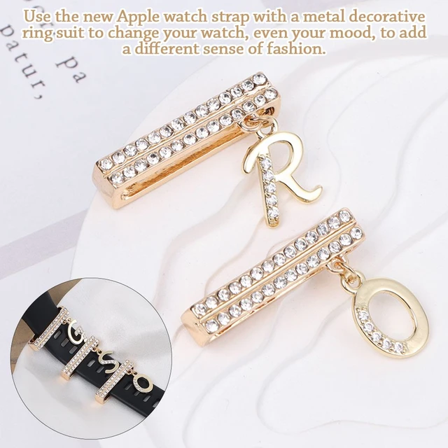 Silicone Strap Diamonds Apple Watch  Decorative Charms Apple Watch Band - Watch  Band - Aliexpress