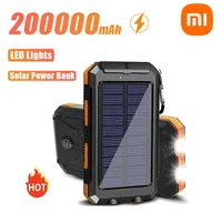 Xiaomi 200000mAh Solar Power Bank Portable Charging Poverbank External Battery Charger Strong Light LDE Light for iphone samsung 1