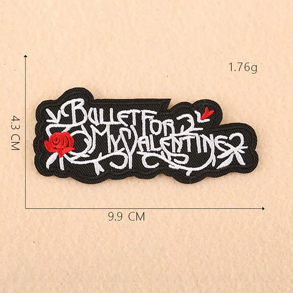Rock N Roll Music Embroidered Iron-On Patch