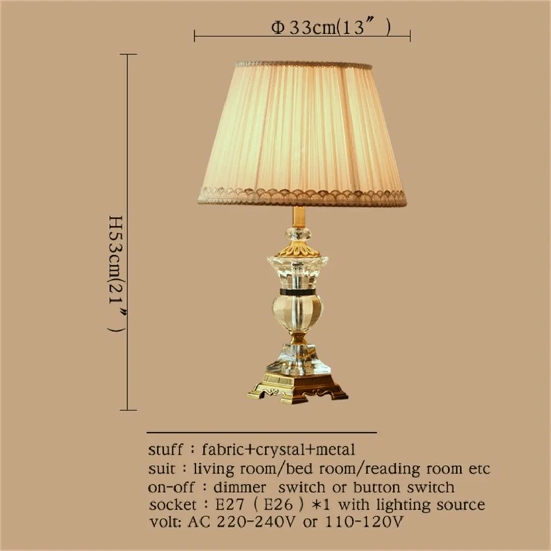 현대적인 크리스탈 테이블 램프 LED 창의적 디자인 책상 조명 홈 데코 침실 침대 옆 램프