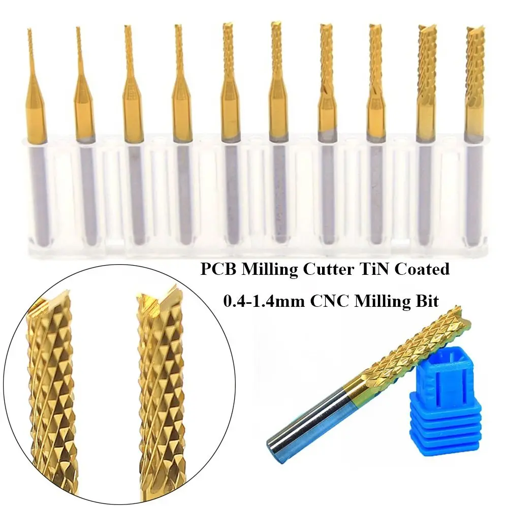 

High quality Alloy Carbide 0.4-1.4mm 38mm Length Machine Tools PCB Machine Milling Milling Cutter Endmill Cutting
