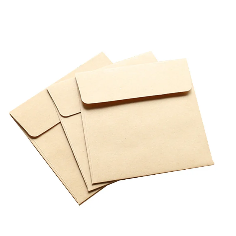 Colorful Blank Mini Paper Envelopes 10Pcs 10x10cm Wedding Party Invitation Greeting Cards Gift Cover New Year Greeting Envelope