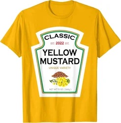 Vintage Yellow Mustard Graphic Unisex Cotton Crewneck T - Shirt - XXXL (Yellow)