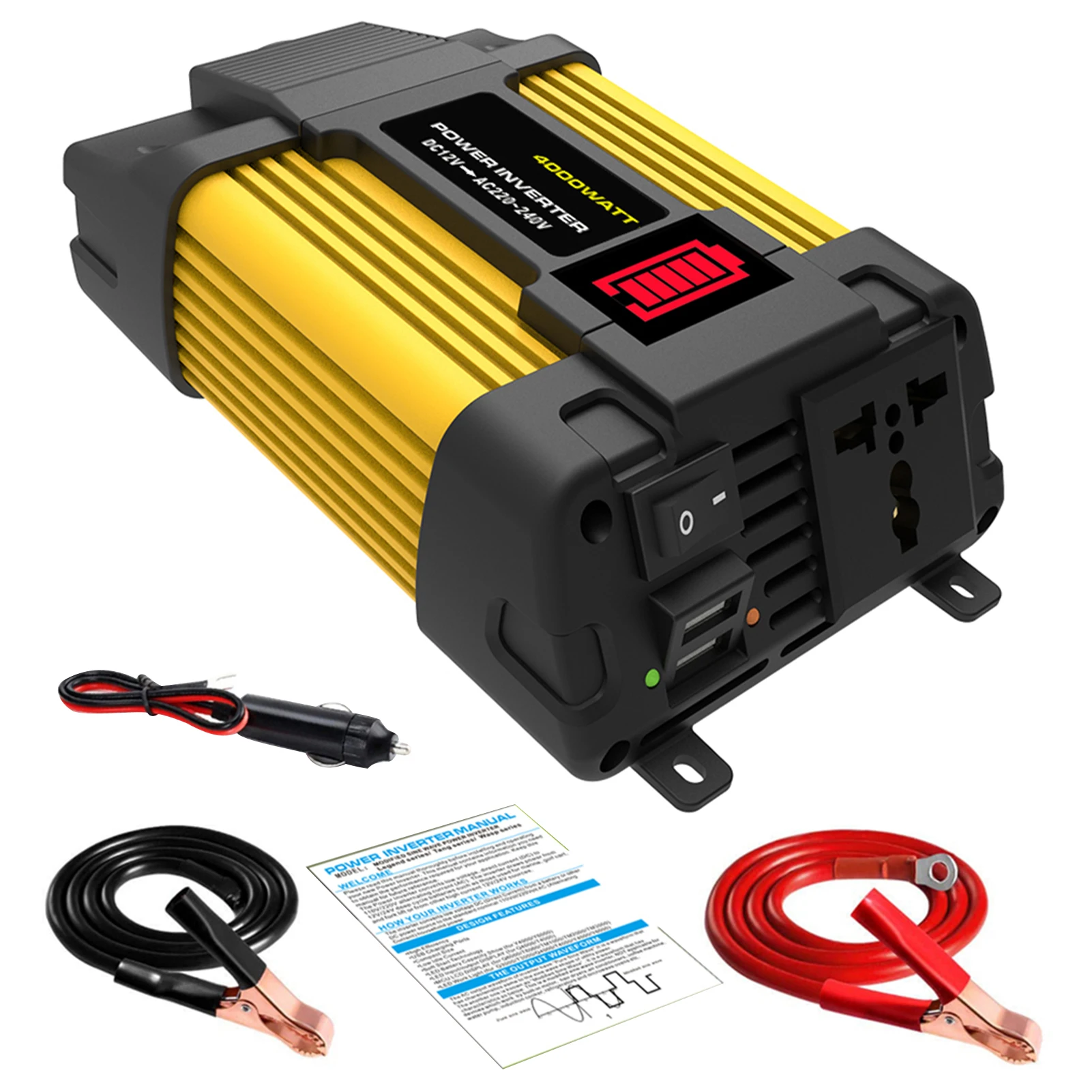 

Инвертор для аккумулятора, 300 Вт, с 2 USB-портами