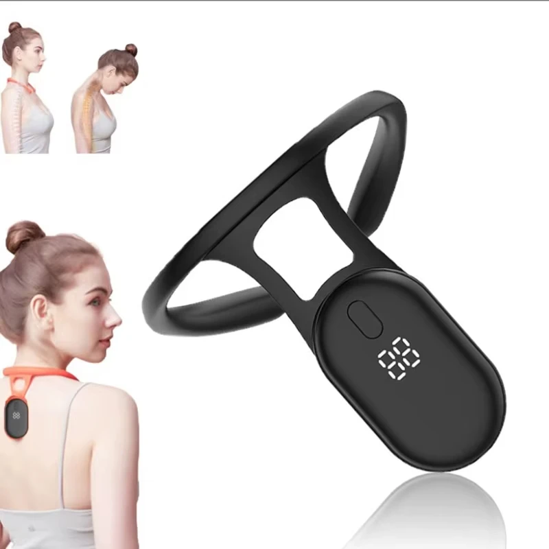Ultrasonic Smart Posture Corrector Miicro Vibration Posture Training Reminder Sensor Back Neck Hump Corrector for Adult Kids