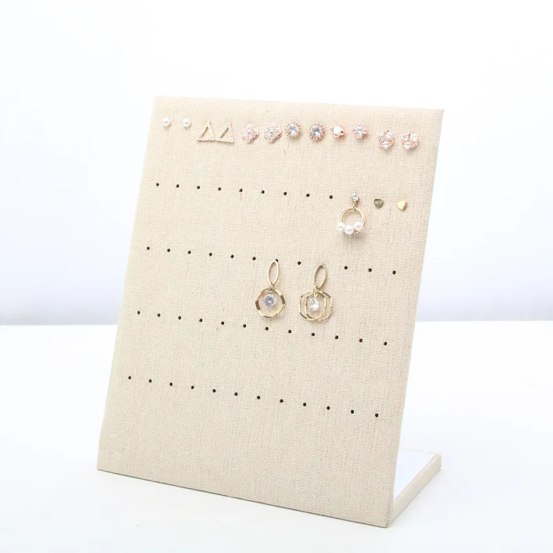 Jewelry Earrings Studs Display Rack Necklace Pendant Stand Board Earring Showcase Storage Rack Organizer Box for Countertop Show