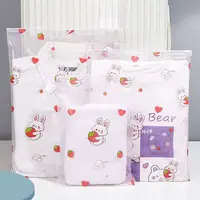 5Pcs Travel Luggage Partition Storage Bags Packing Organizer PVC Zipper Bag Cute Practical Partition Bag Clothes Underwear Shoes 2