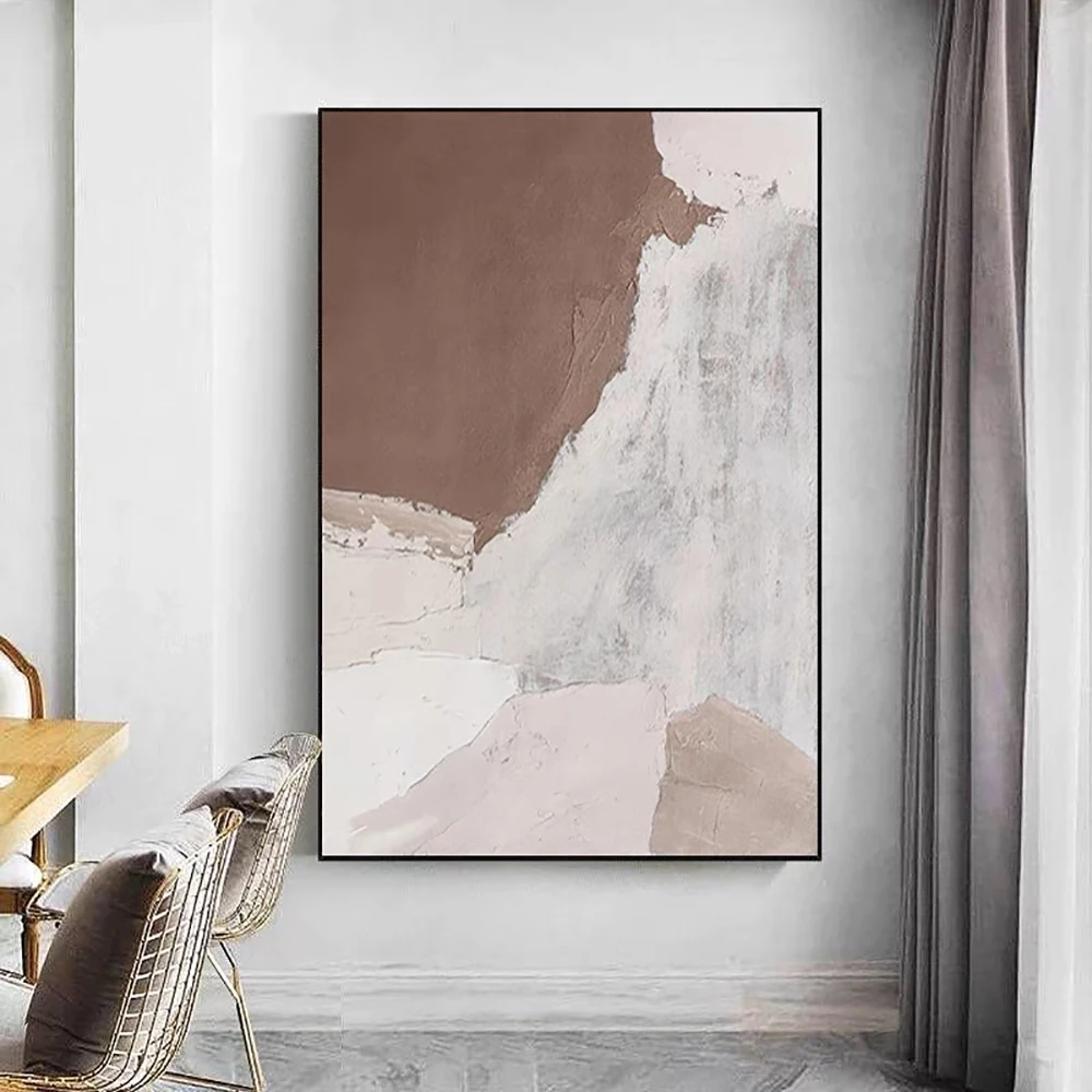 

Large Size Contemporary Abstract Painting Brown Grey Oil Paintings On Canvas Handmade Artwork For Living Room Home Decoration