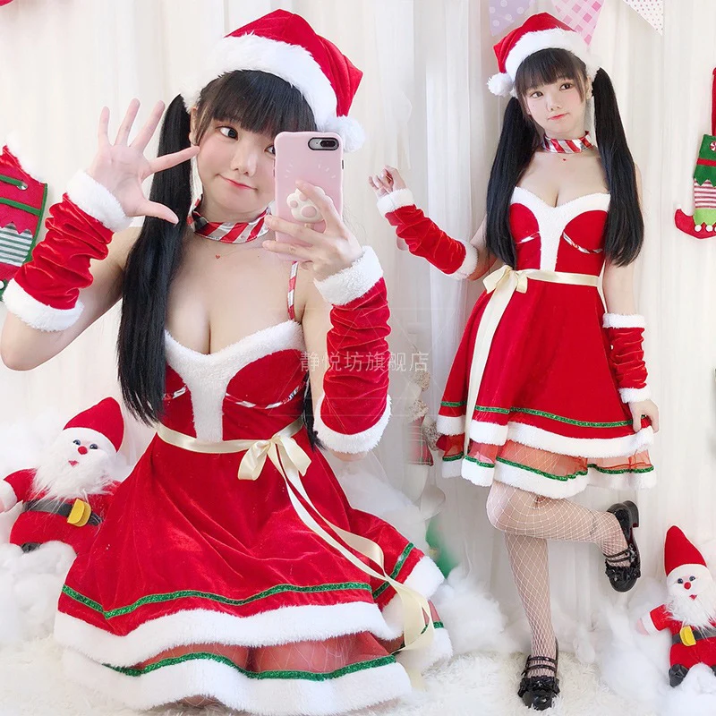 

Christmas Dress for Women Cosplay Costume Santa Claus Sexy Uniform Temptation Adult PartyDisfraz Role Play Xmas Party Set Anime
