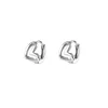 925 Sterling Silver hoop Earrings Temperament Simple Heart Jewelry for Women Wedding  Accessories 5
