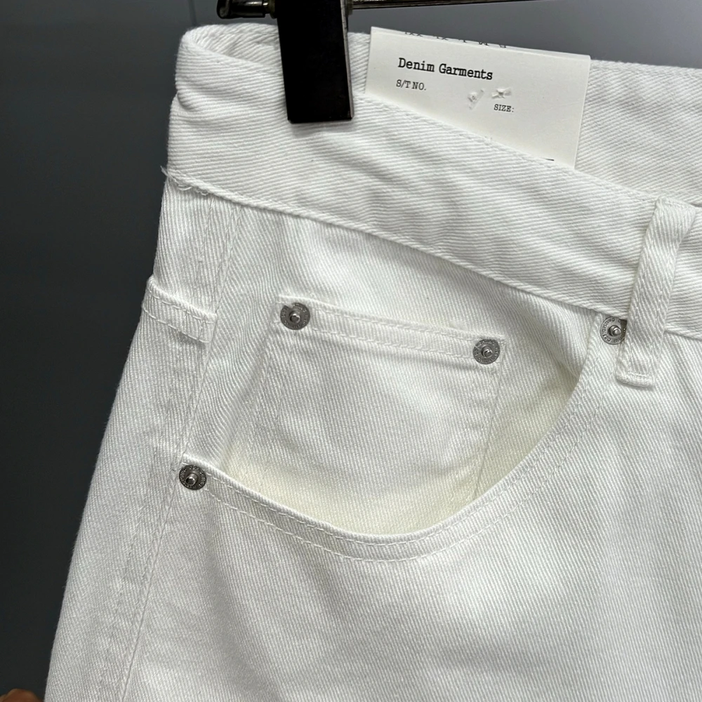 Hip Hop Streetwear White Baggy Denim Shorts Men Women Summer Korean Fashion Jorts Kpop Skateboard Short Jeans Male