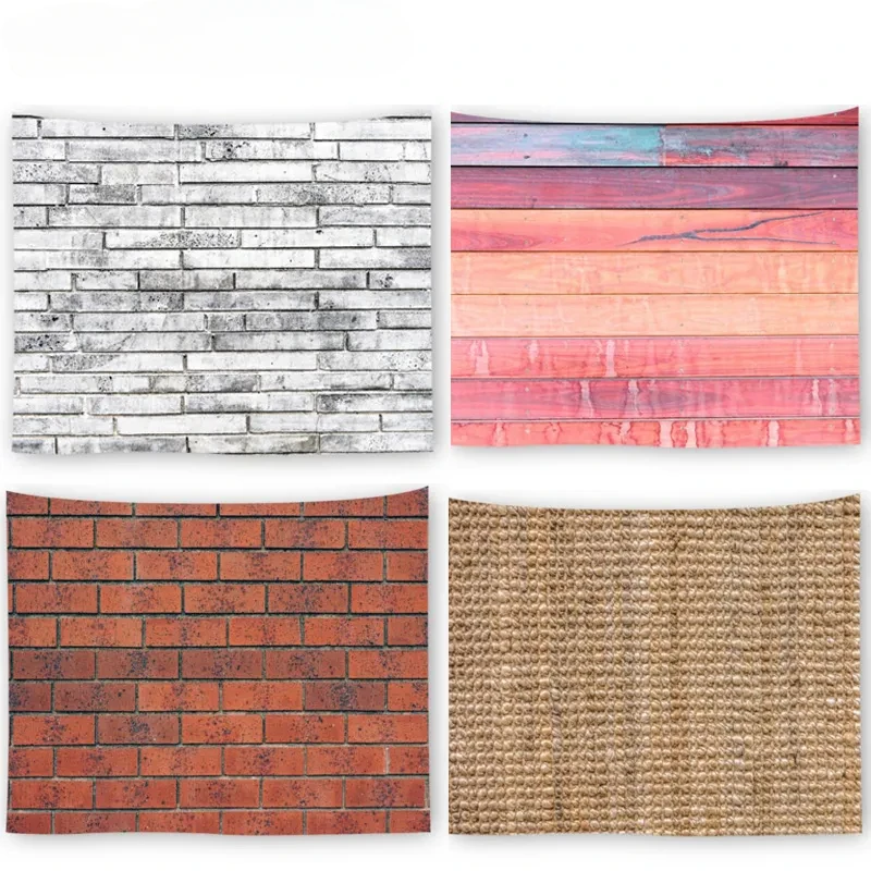 

3D Printed Brick Wood Stone Wall Tapestry Hanging Mandala Boho Psychedelic Hippie Tapestry Home Decoration Towel MJ150