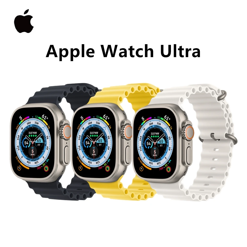 Smartwatch Apple Watch Ultra GPS+Cellular 49mm Titânio C/Bracelete Ocean  Amarela