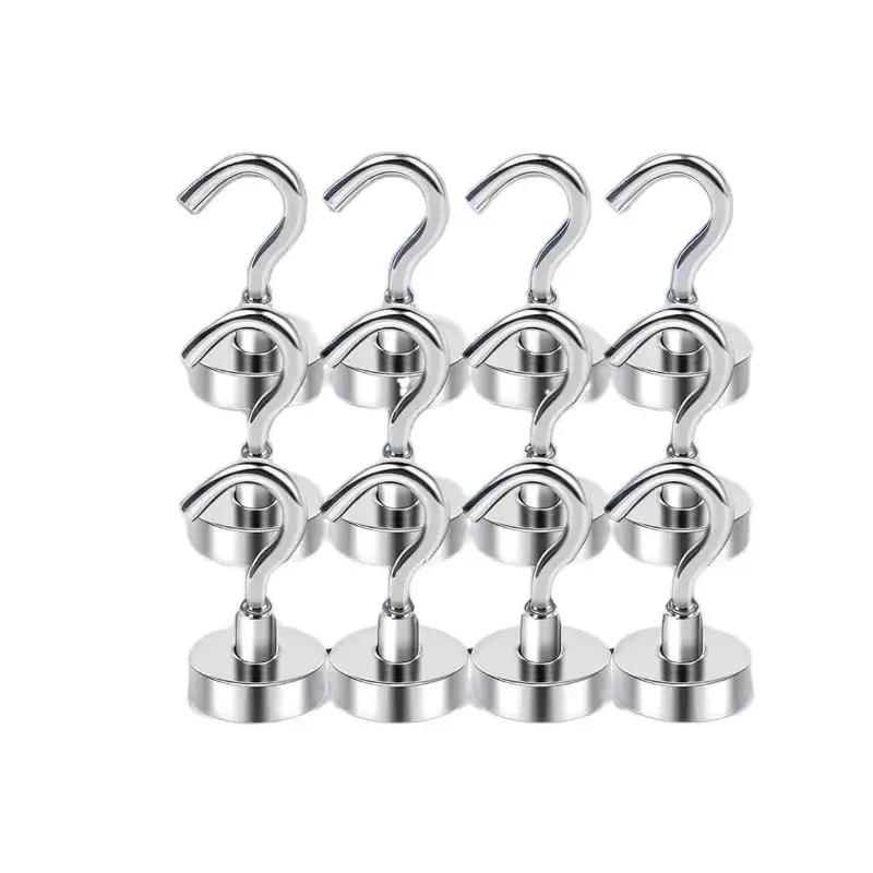 Magnetic Hooks Different Size Heavy Duty Epoxy Coating Refrigerator Magnetic Cruise Hooks Hanging Classroom Office