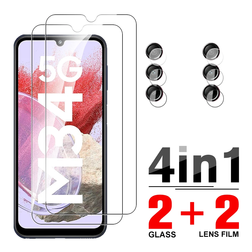 Custodia Temperata 4 In1 Per Samsung Galaxy M34 5G Pellicola Protettiva Per Fotocamera Per Samsung M34 M 34 34 M 6.5 ''Samsungm34 Proteggi Schermo