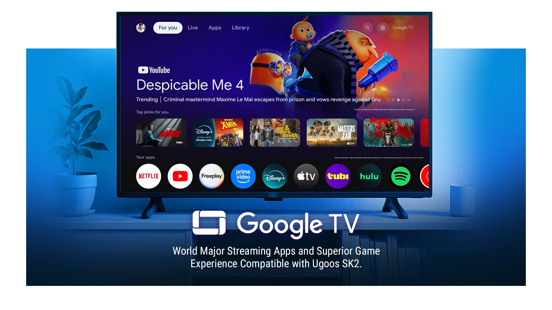 Ugoos SK2 Smart TV Box 4K Google Certificated Realtek RTD1325 ARM Cortex-A55 And