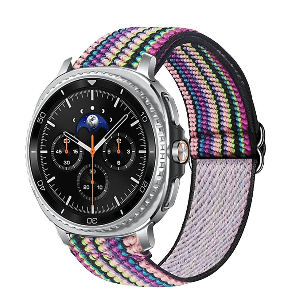 Braided Nylon Elastic Strap for Smartwatch 44mm/40mm/47mm