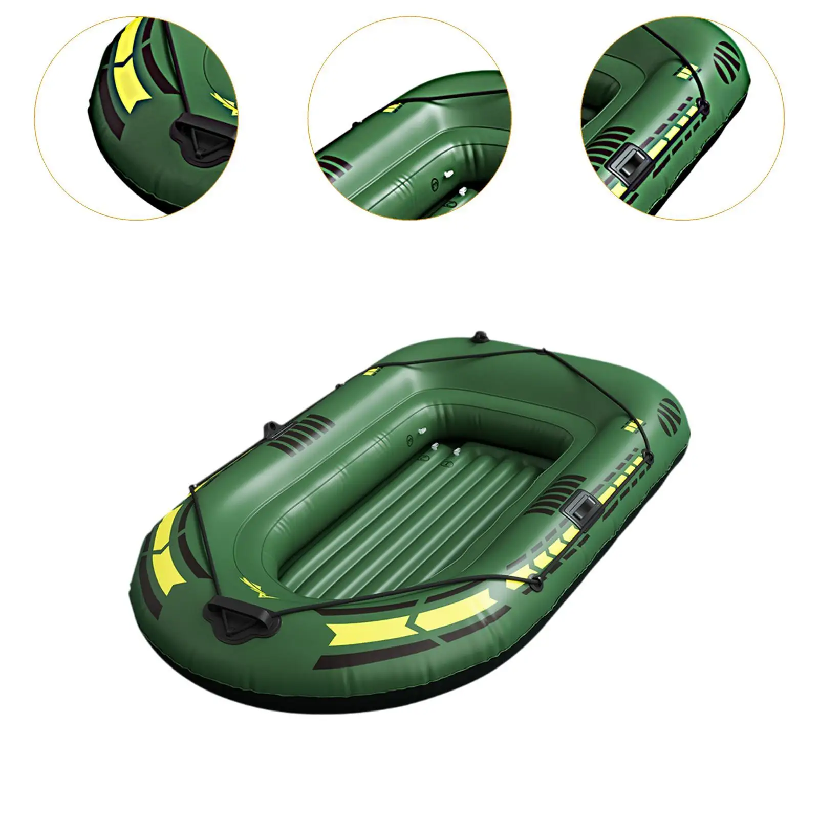 Inflatable Boat Kayak Heavy Duty Grab Handle Summer Outdoor with Oar Locks 2 Inflatable Boat Kayak Heavy Duty Grab Handle Summer Outdoor with Oar Locks 2