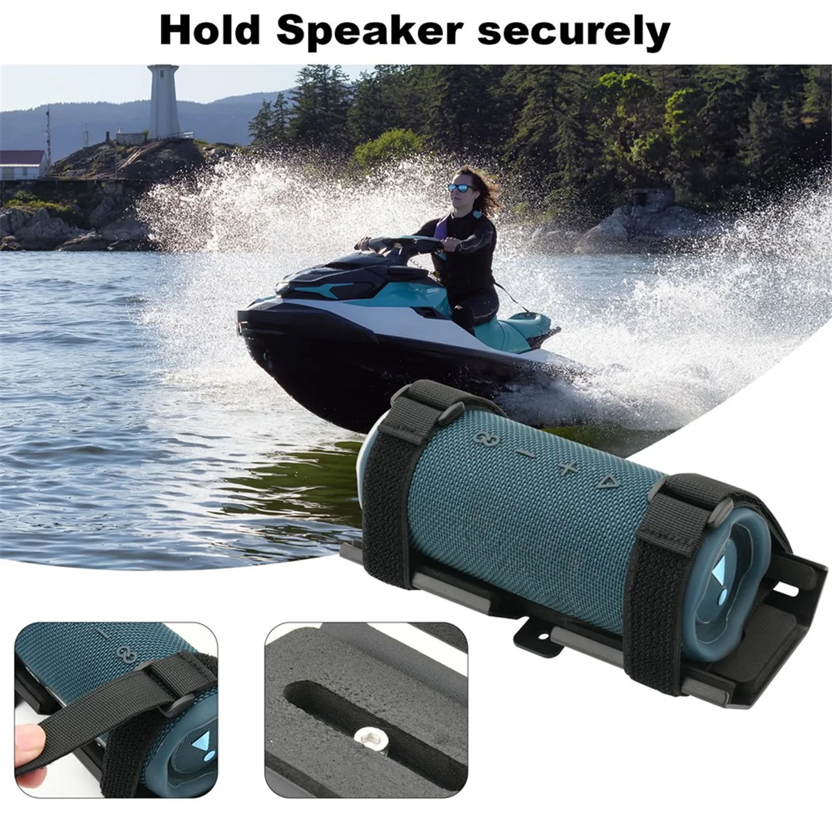 XFDZ Portable Speaker Mount for Jet Ski/Snowmobile/Boat/Sea-Doo