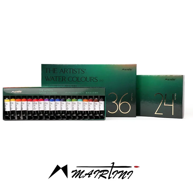 18 24 36 색상 MAIRTINI 마스터 레벨 수채화 세트, 솔리드 수채화, 오리지널 수채화 화가 미술 학생 5ml