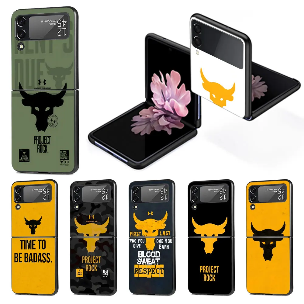 The Rock Dwayne Johnson Ua Custodia Per Samsung Galaxy Z Flip 4 3 5G Hard Pc Phone Funda Flip4 Flip3 Cover Nera Zflip4 Zflip3 Coque