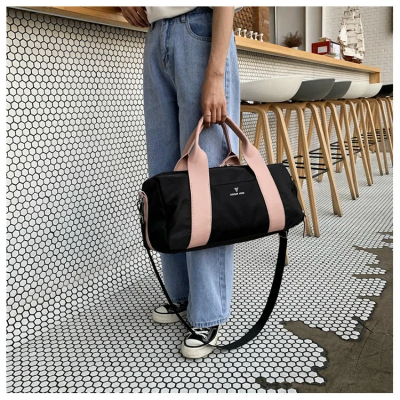 Sports Gym Handbag Women Fitness Swimming Training Bags Female Dance Yoga Mat Bag Outdoor Travel Luggage Pack With Shoes Pocket 6