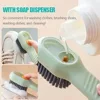 1/2Pcs Shoe Cleaner Household Cleaning Brush Multifunction Cleaning Shoe Brush Long Handle Clothes Soap With Hook Clean Tool 2