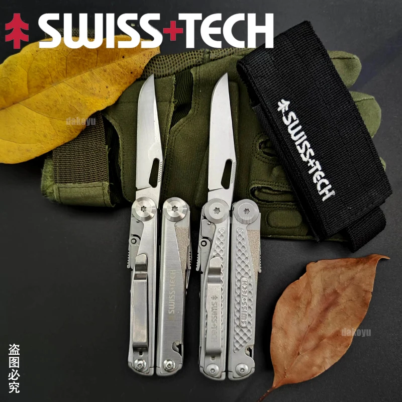 Swiss Tech 18-in-1 Multi Tool Folding Pocket Knife Sheath Opener Screw  Pliers