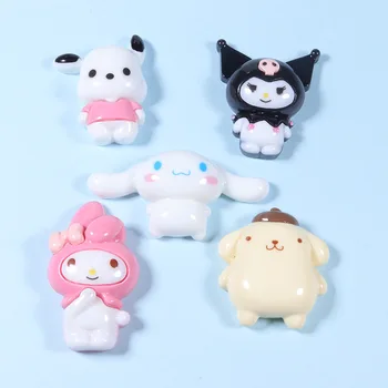 대형 산리오 만화 쿠로미 시나모롤 멜로디 송진 송진 액세서리, DIY 머리핀 냉장고 자석 수제 재료 장난감, 2 개 상품 이미지