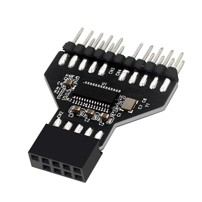 마더 보드 USB2.0 9 핀 9PIN 확장 회로 보드 1-2 확장 분배기 컴퓨터 액세서리 DropShipping