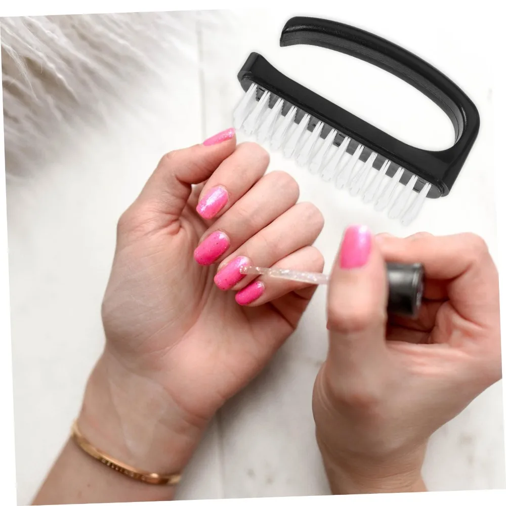 Nail Care Nail Brush Multi-function Dust Fingernail Scrub Brush Fingernails Tools Solid Color Fingernail Cleaning Brush