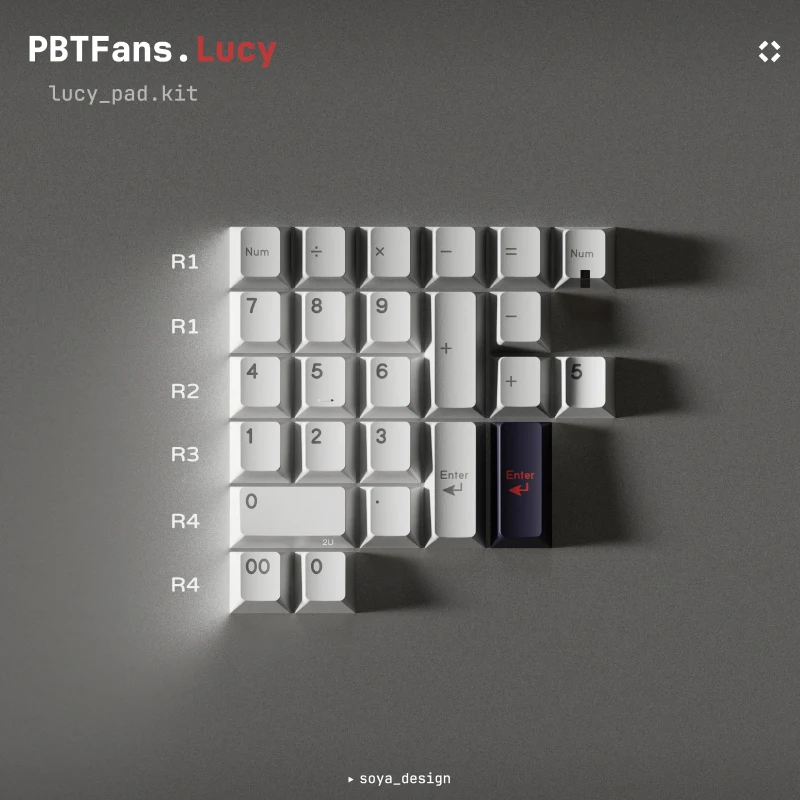 Pbtfans-ルーシーテーマキーキャップ、カスタムシンプルキーボード