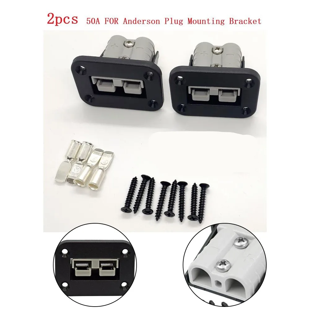 

50A Connector For Anderson Style Plug Connectors DC Power Solar Caravan Motorcycle Socket Battery Charging Adapter Accessories