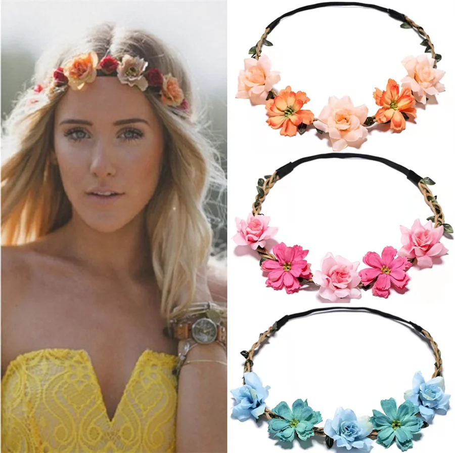 2023 New Flower Crown Bride Wedding Hair Accessories Flower