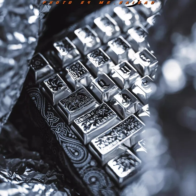 금속 키 캡 아연 합금 조각 공정 체리 프로필 Artisan Keycap 지원 AZOTH EX AngryMiao/Wooting 기계식 키보드