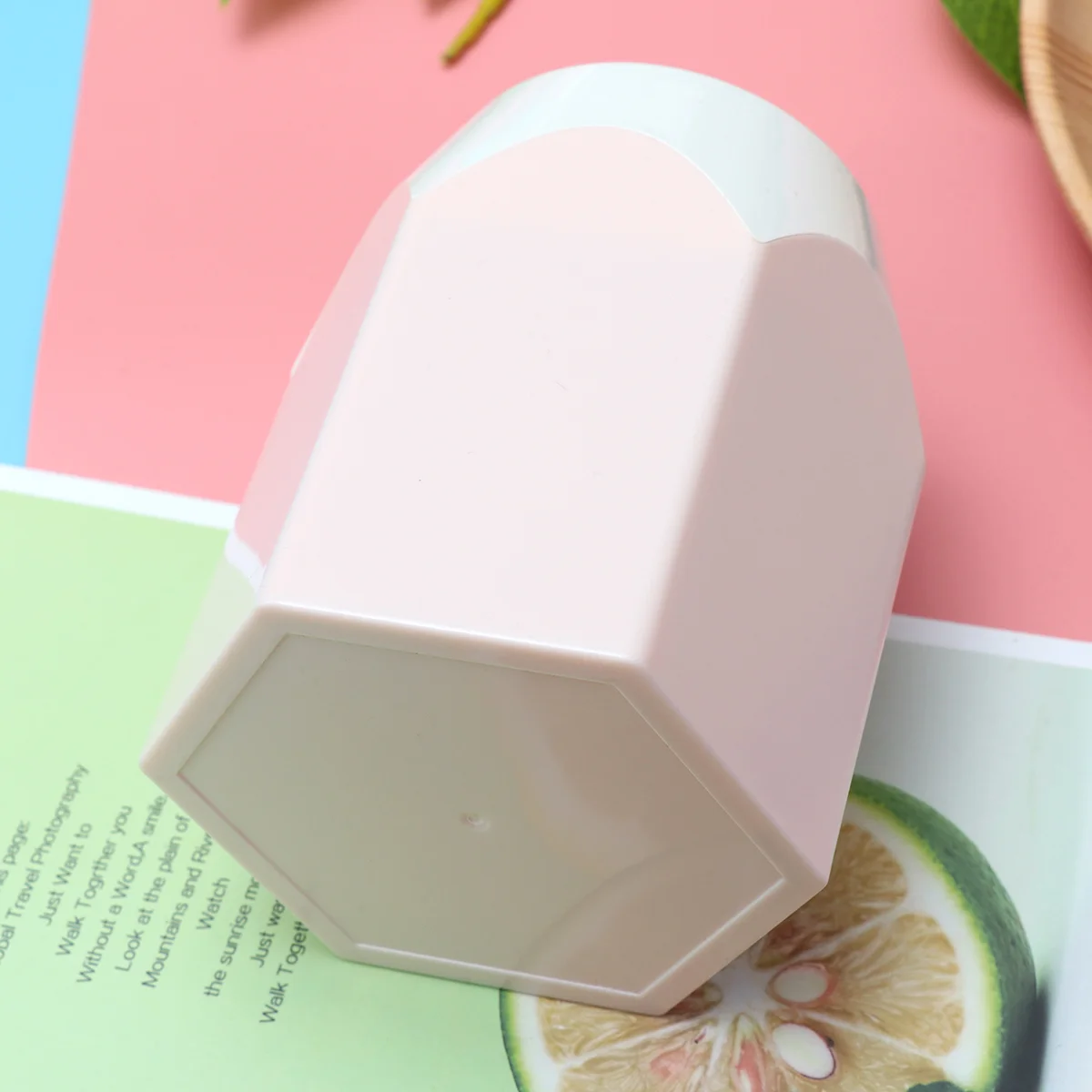 

Large Pencil Pot Makeup Brush Vase Creative Pen Holder Stationery Tidy Desk Storage (Pink)