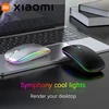 Xiaomi Wireless Bluetooth Mouse 2.4GHz Dual Modes RGB Rechargeable Mice Ergonomic Silent Click Mouse For PC iPad Laptop Computer