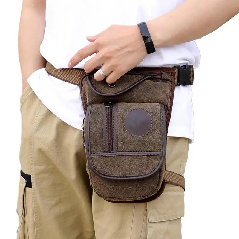 

Drop Leg Bag Vintage Fashion Thigh Bag Large Leg Pouch With Pockets For Running Hiking Travel Easy To Carry Any Phone Wallet