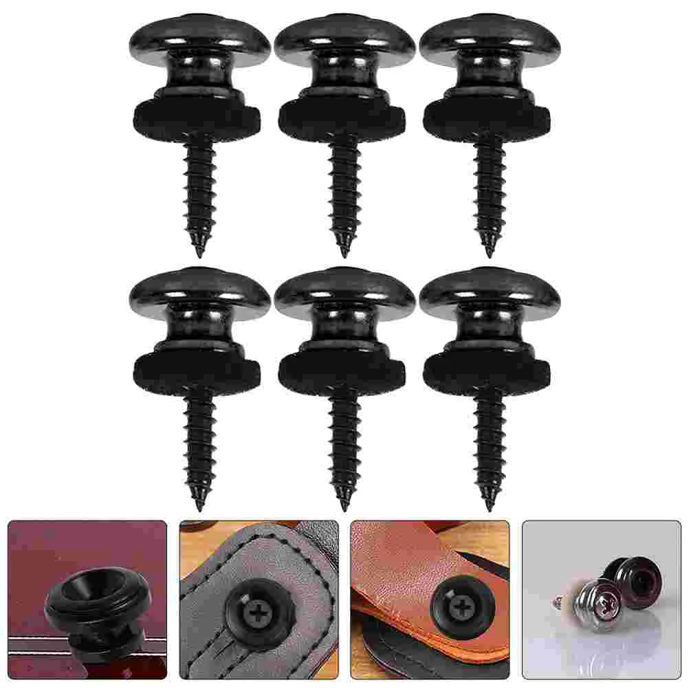 

6pcs Guitar Strap Locks Mushroom Head Guitar Strap Button Electric Guitar Strap Lock