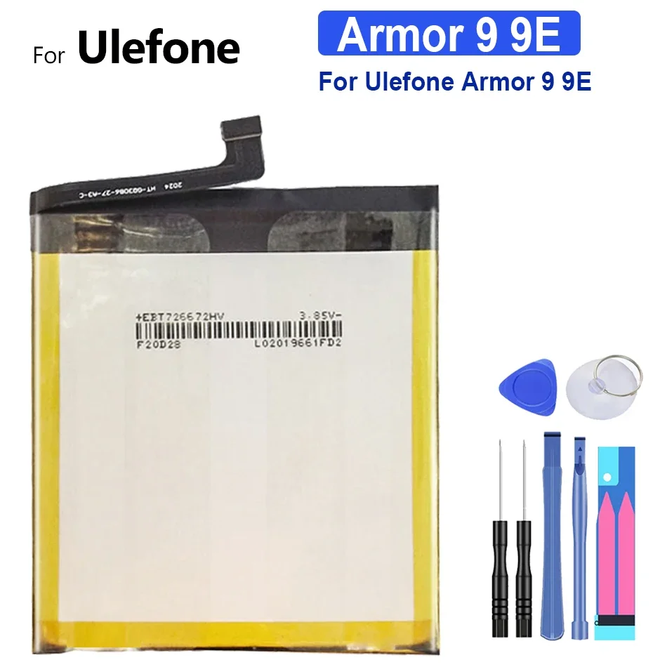 

6600mAh Replacement Mobile Phone Battery For Ulefone Armor 9 6.3 inch For Ulefone Armor 9E Rechargeable Smartphon Batteries