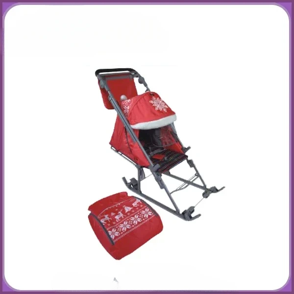 Sleigh-stroller Hot Selling Baby Skiing Stroller Child Snow Cross Populars Sri-skate Snow Scooter for Outdoor Equipment