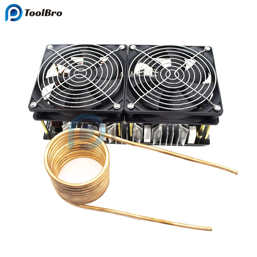 Induction Heater 2500W 50A DC 12-48V Induction Heating Board ZVS Power Supply Module High Frequency Low Voltage Flyback Driver