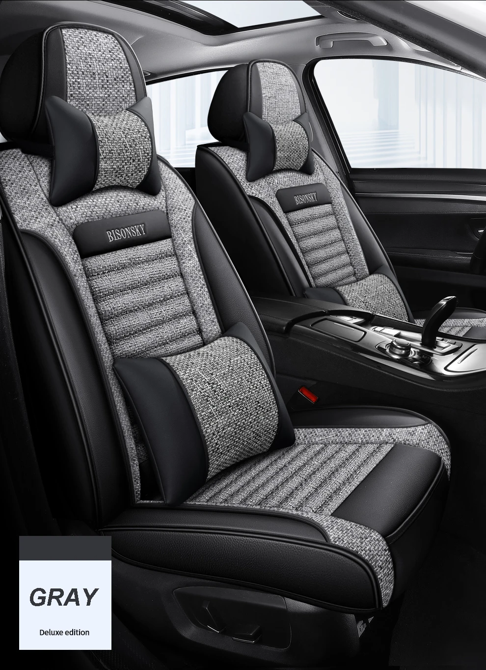 FlaxCarSeatCoversFullSetForToyotaCorollaAvensisT25YarisRAV4